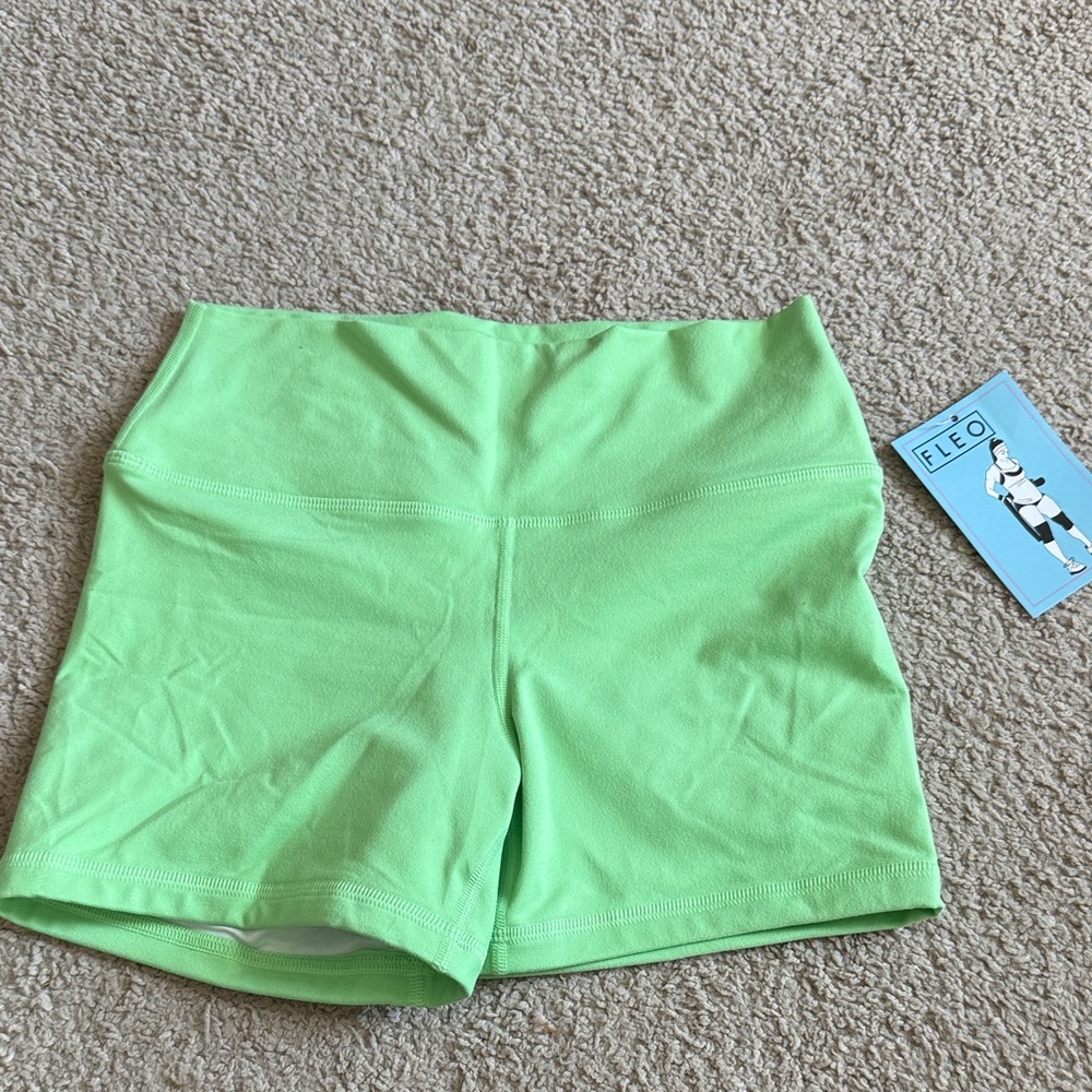 Fleo Women's Lime Green Bike Shorts